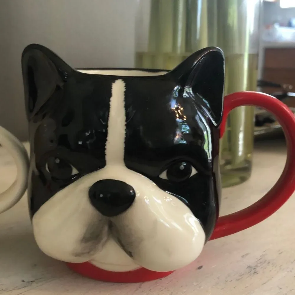 Cat and dog west elm mug set